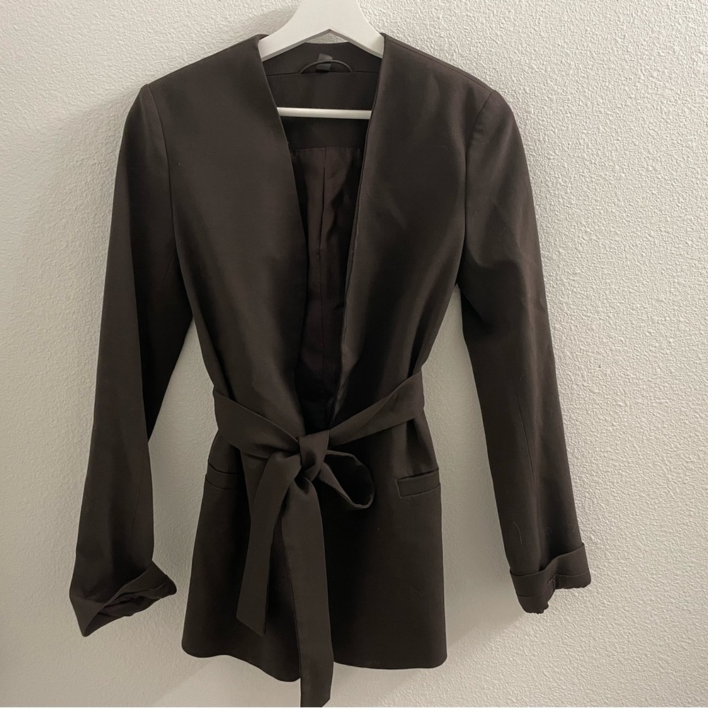 COS Dark Brown Blazer with Belt